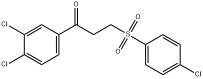 3-[(4-CHLOROPHENYL)SULFONYL]-1-(3,4-DICHLOROPHENYL)-1-PROPANONE Struktur