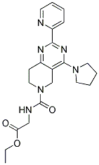 [(2-PYRIDIN-2-YL-4-PYRROLIDIN-1-YL-7,8-DIHYDRO-5H-PYRIDO[4,3-D]PYRIMIDINE-6-CARBONYL)-AMINO]-ACETIC ACID ETHYL ESTER Struktur