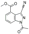 METHYL 1-ACETYL-3-CYANO-4-INDAZOLECARBOXYLATE Struktur