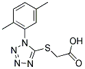 ([1-(2,5-DIMETHYLPHENYL)-1H-TETRAZOL-5-YL]THIO)ACETIC ACID Struktur