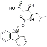 (3R,4R)-4-(FMOC-AMINO)-3-HYDROXY-6-METHYLHEPTANOIC ACID Struktur