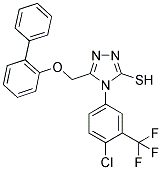 5-[(1,1'-BIPHENYL-2-YLOXY)METHYL]-4-[4-CHLORO-3-(TRIFLUOROMETHYL)PHENYL]-4H-1,2,4-TRIAZOLE-3-THIOL Struktur