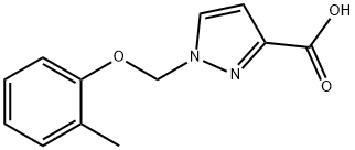 1-O-TOLYLOXYMETHYL-1 H-PYRAZOLE-3-CARBOXYLIC ACID Struktur