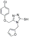 5-[(4-CHLOROPHENOXY)METHYL]-4-(2-FURYLMETHYL)-4H-1,2,4-TRIAZOLE-3-THIOL Struktur