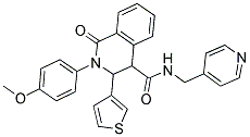 (2-(4-METHOXYPHENYL)-1-OXO-3-(3-THIENYL)(4-2,3,4-TRIHYDROISOQUINOLYL))-N-(4-PYRIDYLMETHYL)FORMAMIDE Struktur