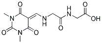 (2-[(1,3-DIMETHYL-2,4,6-TRIOXO-TETRAHYDRO-PYRIMIDIN-5-YLIDENEMETHYL)-AMINO]-ACETYLAMINO)-ACETIC ACID Struktur