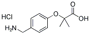 2-[4-(AMINOMETHYL)PHENOXY]-2-METHYLPROPIONIC ACID HYDROCHLORIDE Struktur