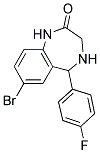 7-BROMO-5-(4-FLUOROPHENYL)-1,3,4,5-TETRAHYDRO-2H-1,4-BENZODIAZEPIN-2-ONE Struktur