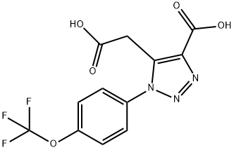 5-(CARBOXYMETHYL)-1-[4-(TRIFLUOROMETHOXY)PHENYL]-1H-1,2,3-TRIAZOLE-4-CARBOXYLIC ACID Struktur