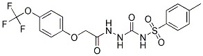 1-(2-(4-TRIFLUOROMETHOXYPHENOXY)ACETYL)-4-((4-METHYLPHENYL)SULFONYL)SEMICARBAZIDE Struktur