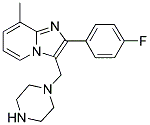 2-(4-FLUORO-PHENYL)-8-METHYL-3-PIPERAZIN-1-YLMETHYL-IMIDAZO[1,2-A]PYRIDINE Struktur