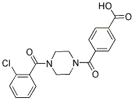 4-([4-(2-CHLOROBENZOYL)PIPERAZIN-1-YL]CARBONYL)BENZOIC ACID Struktur