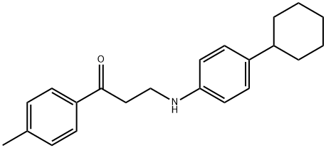 3-(4-CYCLOHEXYLANILINO)-1-(4-METHYLPHENYL)-1-PROPANONE Struktur