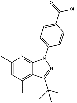 4-(3-TERT-BUTYL-4,6-DIMETHYL-1H-PYRAZOLO[3,4-B]PYRIDIN-1-YL)BENZOIC ACID Structure