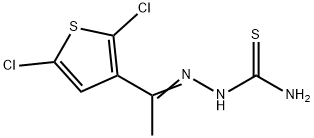 2-[1-(2,5-DICHLORO-3-THIENYL)ETHYLIDENE]-1-HYDRAZINECARBOTHIOAMIDE Struktur