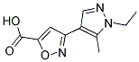 3-(1-ETHYL-5-METHYL-1H-PYRAZOL-4-YL)-ISOXAZOLE-5-CARBOXYLIC ACID Struktur