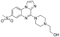 2-(4-[7-(METHYLSULFONYL)IMIDAZO[1,2-A]QUINOXALIN-4-YL]PIPERAZIN-1-YL)ETHANOL Struktur