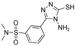 3-(4-AMINO-5-MERCAPTO-4H-[1,2,4]TRIAZOL-3-YL)-N,N-DIMETHYL-BENZENESULFONAMIDE Struktur