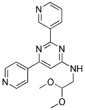 N-(2,2-DIMETHOXYETHYL)-2-PYRIDIN-3-YL-6-PYRIDIN-4-YLPYRIMIDIN-4-AMINE Struktur