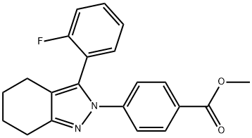 METHYL 4-[3-(2-FLUOROPHENYL)-4,5,6,7-TETRAHYDRO-2H-INDAZOL-2-YL]BENZENECARBOXYLATE Struktur