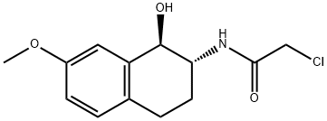 N-[(1S,2S)-1,2,3,4-TETRAHYDRO-1-HYDROXY-7-METHOXY-2-NAPHTHALENYL]-CHLOROACETAMIDE Struktur