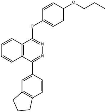 4-(2,3-DIHYDRO-1H-INDEN-5-YL)-1-PHTHALAZINYL 4-PROPOXYPHENYL ETHER Struktur