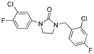 1-(2-CHLORO-4-FLUOROBENZYL)-3-(3-CHLORO-4-FLUOROPHENYL)IMIDAZOLIDIN-2-ONE Struktur