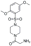 2-AMINO-1-[4-(2,5-DIMETHOXY-BENZENESULFONYL)-PIPERAZIN-1-YL]-ETHANONE Struktur