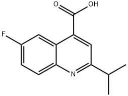 6-FLUORO-2-ISOPROPYLQUINOLINE-4-CARBOXYLIC ACID Struktur