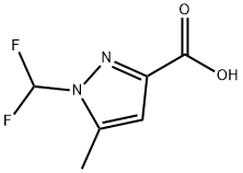 1-DIFLUOROMETHYL-5-METHYL-1 H-PYRAZOLE-3-CARBOXYLIC ACID Struktur