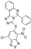 3-[(7-CHLORO-4-NITRO-2,1,3-BENZOTHIADIAZOL-5-YL)THIO]-5-PHENYL[1,2,4]TRIAZOLO[4,3-C]QUINAZOLINE Struktur