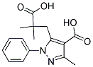 5-(2-CARBOXY-2-METHYLPROPYL)-3-METHYL-1-PHENYL-1H-PYRAZOLE-4-CARBOXYLIC ACID Struktur