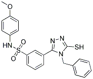 3-(4-BENZYL-5-MERCAPTO-4H-[1,2,4]TRIAZOL-3-YL)-N-(4-METHOXY-PHENYL)-BENZENESULFONAMIDE Struktur