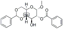 METHYL 2-O-BENZOYL-4,6-DI-O-BENZYLIDENE-A-D-GLUCOPYRANOSIDE Struktur