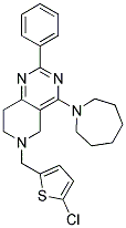 4-AZEPAN-1-YL-6-(5-CHLORO-THIOPHEN-2-YLMETHYL)-2-PHENYL-5,6,7,8-TETRAHYDRO-PYRIDO[4,3-D]PYRIMIDINE Struktur