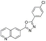 6-[5-(4-CHLOROPHENYL)-1,3,4-OXADIAZOL-2-YL]QUINOLINE Struktur