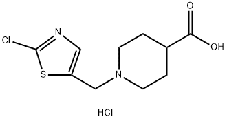 1-[(2-CHLORO-1,3-THIAZOL-5-YL)METHYL]-4-PIPERIDINECARBOXYLIC ACID HYDRACHLORIDE Struktur