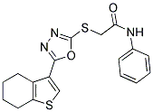 N-PHENYL-2-{[5-(4,5,6,7-TETRAHYDRO-1-BENZOTHIEN-3-YL)-1,3,4-OXADIAZOL-2-YL]THIO}ACETAMIDE Struktur