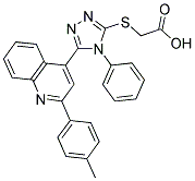 [4-PHENYL-5-(2-P-TOLYL-QUINOLIN-4-YL)-4H-[1,2,4]TRIAZOL-3-YLSULFANYL]-ACETIC ACID Struktur