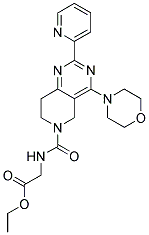 [(4-MORPHOLIN-4-YL-2-PYRIDIN-2-YL-7,8-DIHYDRO-5H-PYRIDO[4,3-D]PYRIMIDINE-6-CARBONYL)-AMINO]-ACETIC ACID ETHYL ESTER Struktur