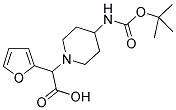 2-(4-BOC-AMINOPIPERIDIN-1-YL)-2-(FURAN-2-YL)ACETIC ACID Struktur