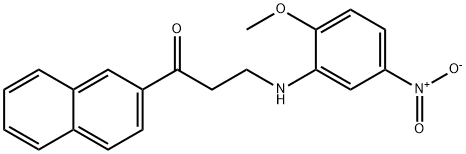 3-(2-METHOXY-5-NITROANILINO)-1-(2-NAPHTHYL)-1-PROPANONE Struktur