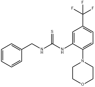 ((2-MORPHOLIN-4-YL-5-(TRIFLUOROMETHYL)PHENYL)AMINO)(BENZYLAMINO)METHANE-1-THIONE Struktur