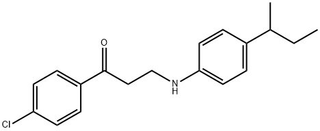 3-[4-(SEC-BUTYL)ANILINO]-1-(4-CHLOROPHENYL)-1-PROPANONE Struktur