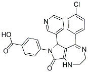 (Z)-4-(5-(4-CHLOROPHENYL)-8-OXO-6-(PYRIDIN-3-YL)-2,3-DIHYDROPYRROLO[3,4-E][1,4]DIAZEPIN-7(1H,6H,8H)-YL)BENZOIC ACID Struktur