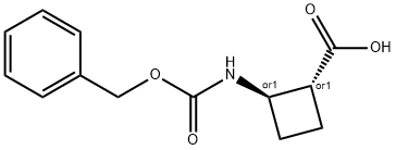 TRANS-2-BENZYLOXYCARBONYLAMINOCYCLOBUTANECARBOXYLIC ACID Struktur