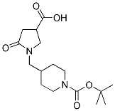 4-(4-CARBOXY-2-OXO-PYRROLIDIN-1-YLMETHYL)-PIPERIDINE-1-CARBOXYLIC ACID TERT-BUTYL ESTER Struktur