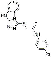 2-(9H-BENZO[4,5]IMIDAZO[2,1-C][1,2,4]TRIAZOL-3-YLSULFANYL)-N-(4-CHLORO-PHENYL)-ACETAMIDE Struktur