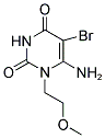 6-AMINO-5-BROMO-1-(2-METHOXY-ETHYL)-1H-PYRIMIDINE-2,4-DIONE Struktur