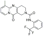 6-METHYL-11-OXO-N-[2-(TRIFLUOROMETHYL)PHENYL]-4,11-DIHYDRO-1H-DIPYRIDO[1,2-A:4',3'-D]PYRIMIDINE-2(3H)-CARBOXAMIDE Struktur